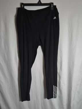 adidas Black Golf Joggers with White 3-Stripes